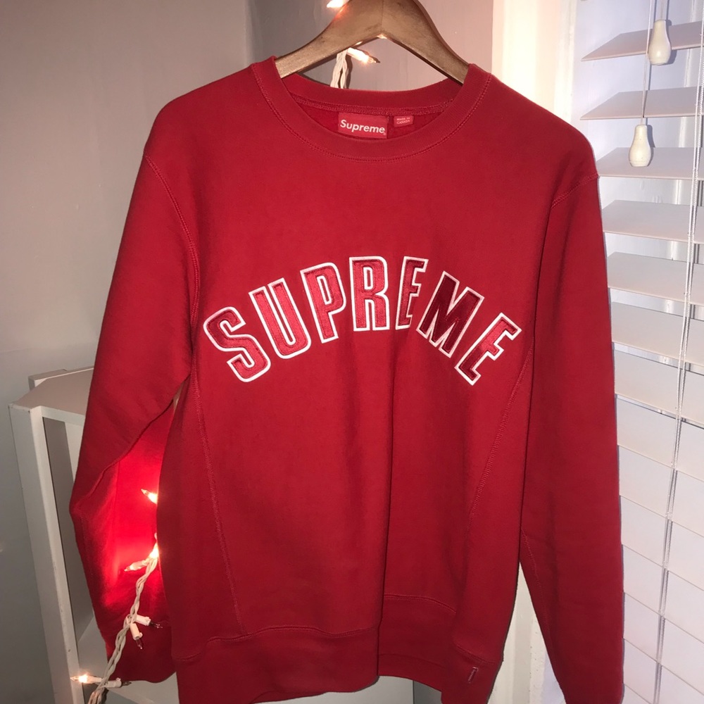 Red Supreme Arc Crewneck